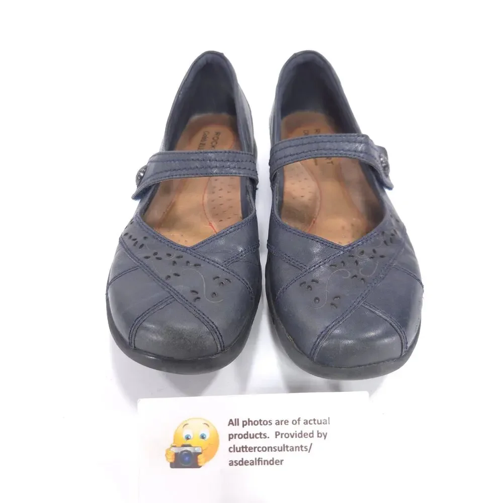 Rockport  Cobb Hill Leather Mary Jane Flat Womens Size 7 N CAG26NV Blue